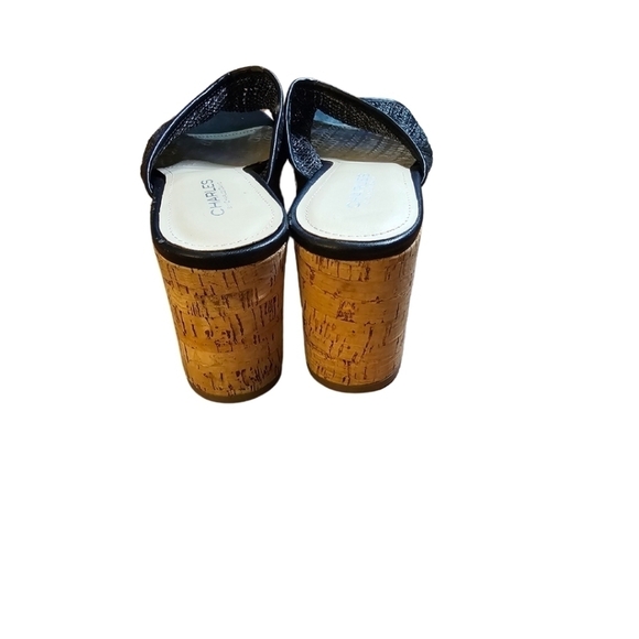 CHARLES BY CHARLES DAVID BASKET WOVEN SYNTHETIC WEDGE SANDAL 9.5M - Picture 4 of 5